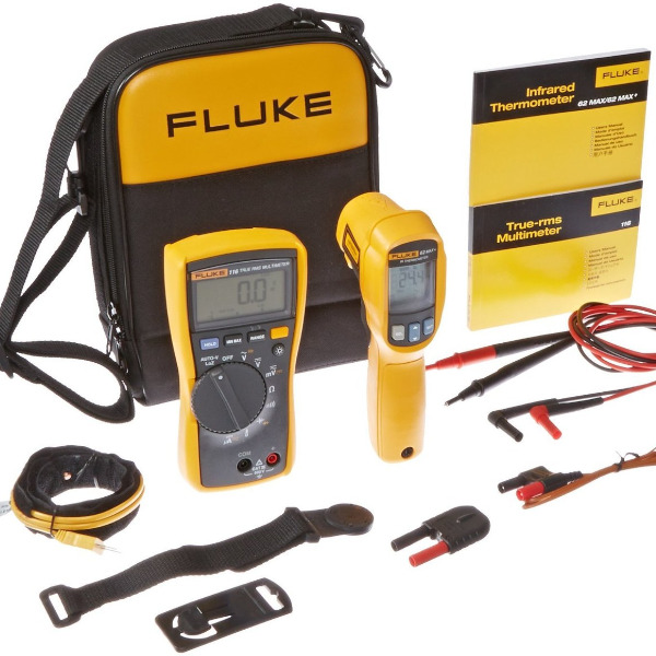 FLUKE - 116/62 MAX+ True-RMS Multimeter (HVAC Multimeter) with IR Thermometer Combo Kit